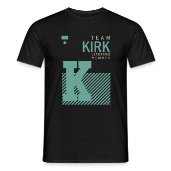 Équipe Kirk à vie - T-shirt homme - noir - Devant - AI Model Male 178 light (178cm)