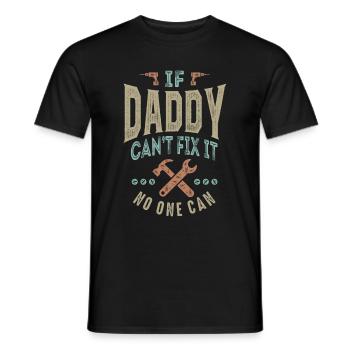 Si papa ne peut pas le réparer - T-shirt homme - noir - Devant - AI Model Male 178 light (178cm)