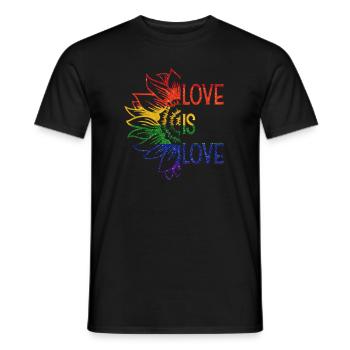Love Is Love - Men's T-Shirt - black - Front - AI Model Male 178 light (178cm)