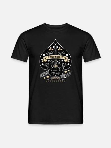Rockabilly Vintage Rock N Roll Music Sock Hop - Men's T-Shirt - black