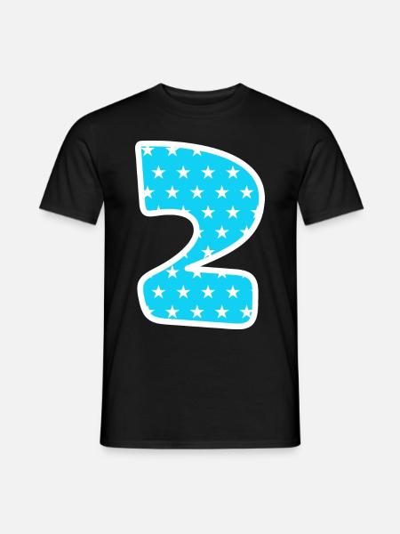 Zahl 2 - Männer T-Shirt - Schwarz