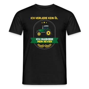 Ich verliere kein Öl ich markiere mein Revier - Männer T-Shirt - Schwarz - Vorne - AI Model Male 178 light (178cm)