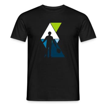 raquette de tennis - T-shirt homme - noir - Devant - AI Model Male 178 light (178cm)
