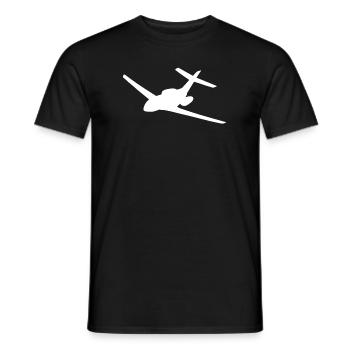 plane - Men's T-Shirt - black - Front - AI Model Male 178 light (178cm)