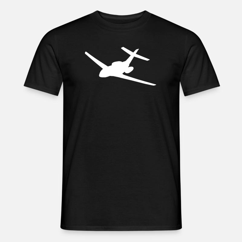 Flugzeug - Männer T-Shirt - Schwarz