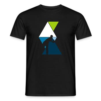 Pitcher baseball - Men's T-Shirt - black - Front - AI Model Male 178 light (178cm)