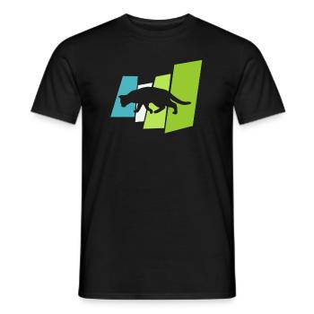 Katzen Katze - Männer T-Shirt - Schwarz - Vorne - AI Model Male 178 light (178cm)