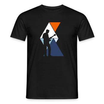Rock Guitar Guitarist - Men's T-Shirt - black - Front - AI Model Male 178 light (178cm)