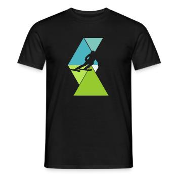 Skifahren Abfahrt Skifahrer - Männer T-Shirt - Schwarz - Vorne - AI Model Male 178 light (178cm)