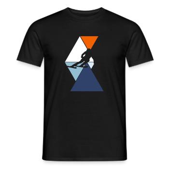 piste de ski - T-shirt homme - noir - Devant - AI Model Male 178 light (178cm)