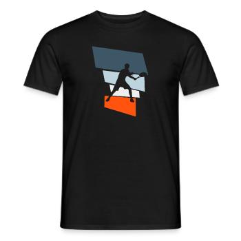 Tennis player tennis - Men's T-Shirt - black - Front - AI Model Male 178 light (178cm)