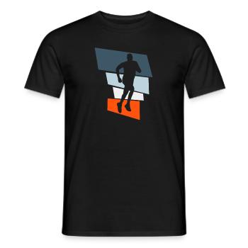 coureur - T-shirt homme - noir - Devant - AI Model Male 178 light (178cm)