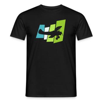 Flugzeug - Männer T-Shirt - Schwarz - Vorne - AI Model Male 178 light (178cm)