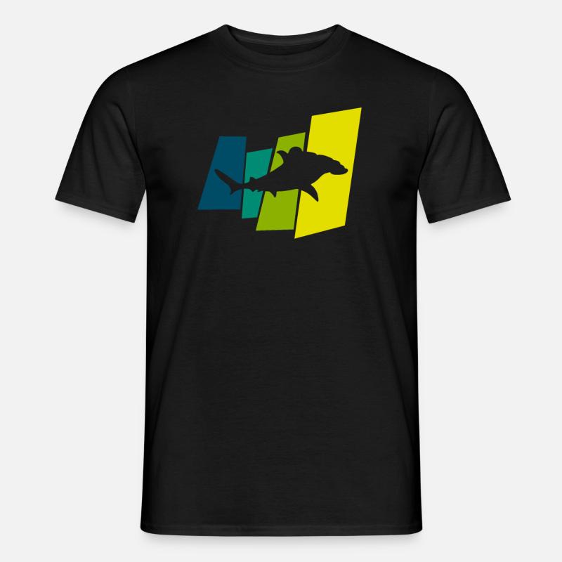 Haifischflosse - Männer T-Shirt - Schwarz