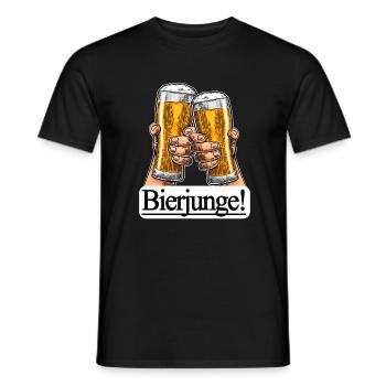 Bierjunge! - Männer T-Shirt - Schwarz - Vorne - AI Model Male 178 light (178cm)