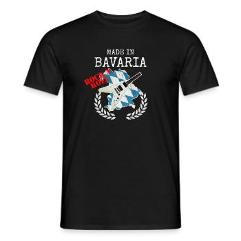 Rock n Roll Made in Bavaria - Männer T-Shirt - Schwarz - Vorne - AI Model Male 178 light (178cm)