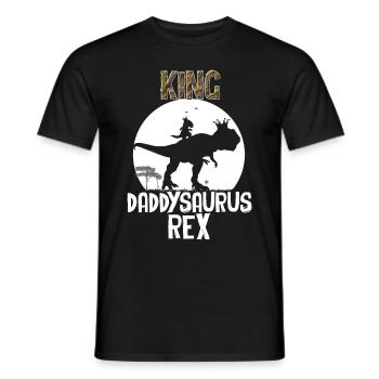 Familie Daddysaurus - Männer T-Shirt - Schwarz - Vorne - AI Model Male 178 light (178cm)