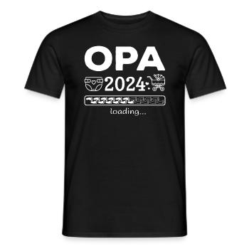 Opa 2024 loading Nachwuchs Schwangerschaft - Männer T-Shirt - Schwarz - Vorne - AI Model Male 178 light (178cm)