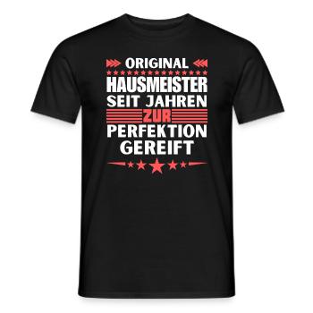 Caretaker matured to perfection - Men's T-Shirt - black - Front - AI Model Male 178 light (178cm)