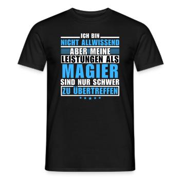 Unsurpassed performance as a magician - Men's T-Shirt - black - Front - AI Model Male 178 light (178cm)