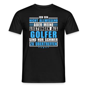 Unmatched performance as a golfer - Men's T-Shirt - black - Front - AI Model Male 178 light (178cm)