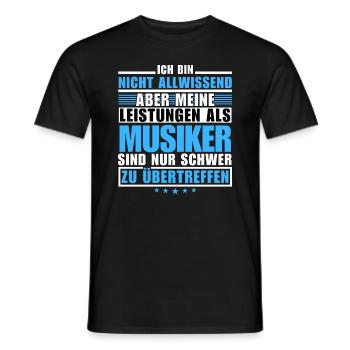 Unübertroffene Leistung als Musiker - Männer T-Shirt - Schwarz - Vorne - AI Model Male 178 light (178cm)