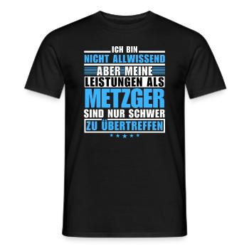 Des performances inégalées en tant que boucher - T-shirt homme - noir - Devant - AI Model Male 178 light (178cm)