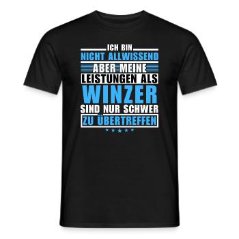 Unrivalled performance as a winemaker - Men's T-Shirt - black - Front - AI Model Male 178 light (178cm)