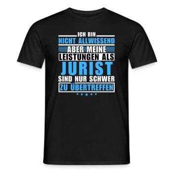 Des performances inégalées en tant qu’avocat - T-shirt homme - noir - Devant - AI Model Male 178 light (178cm)