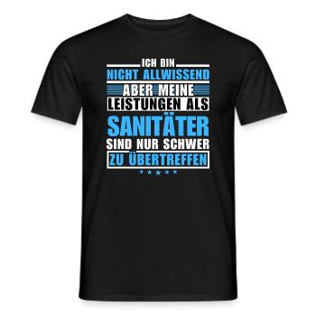 Unmatched performance as a paramedic - Men's T-Shirt - black - Front - AI Model Male 178 light (178cm)