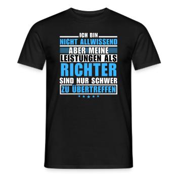 Unsurpassed performance as a judge - Men's T-Shirt - black - Front - AI Model Male 178 light (178cm)