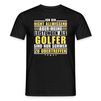 Unmatched performance as a golfer - Men's T-Shirt - black - Front - AI Model Male 178 light (178cm)