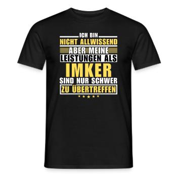 Des performances inégalées en tant qu’apiculteur - T-shirt homme - noir - Devant - AI Model Male 178 light (178cm)