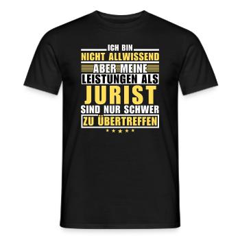Des performances inégalées en tant qu’avocat - T-shirt homme - noir - Devant - AI Model Male 178 light (178cm)