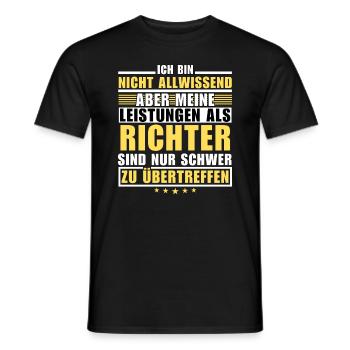 Des performances inégalées en tant que juge - T-shirt homme - noir - Devant - AI Model Male 178 light (178cm)
