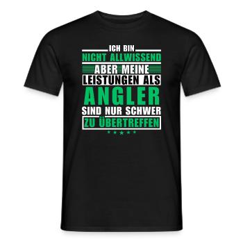 Des performances inégalées en tant que pêcheur - T-shirt homme - noir - Devant - AI Model Male 178 light (178cm)
