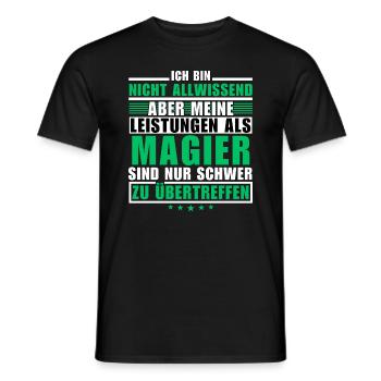 Des performances inégalées en tant que magicien - T-shirt homme - noir - Devant - AI Model Male 178 light (178cm)