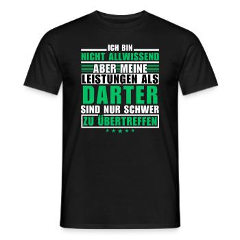 Unsurpassed performance as a darter - Men's T-Shirt - black - Front - AI Model Male 178 light (178cm)