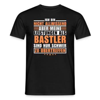 Unmatched performance as a hobbyist - Men's T-Shirt - black - Front - AI Model Male 178 light (178cm)