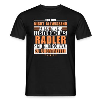 Des performances inégalées en tant que cycliste - T-shirt homme - noir - Devant - AI Model Male 178 light (178cm)