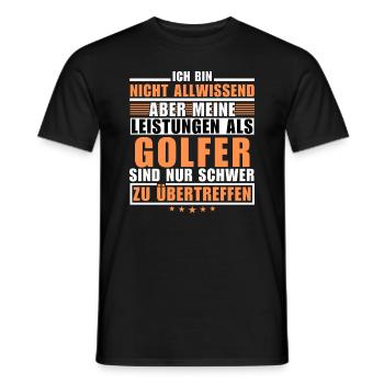 Des performances inégalées en tant que golfeur - T-shirt homme - noir - Devant - AI Model Male 178 light (178cm)