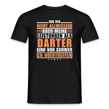 Unsurpassed performance as a darter - Men's T-Shirt - black - Front - AI Model Male 178 light (178cm)