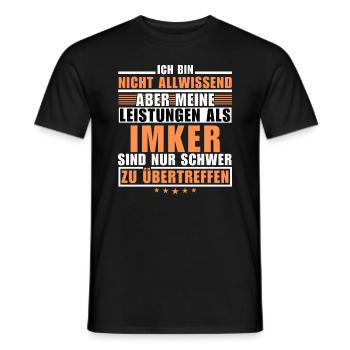 Des performances inégalées en tant qu’apiculteur - T-shirt homme - noir - Devant - AI Model Male 178 light (178cm)