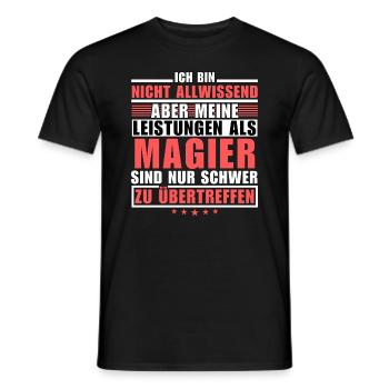 Des performances inégalées en tant que magicien - T-shirt homme - noir - Devant - AI Model Male 178 light (178cm)