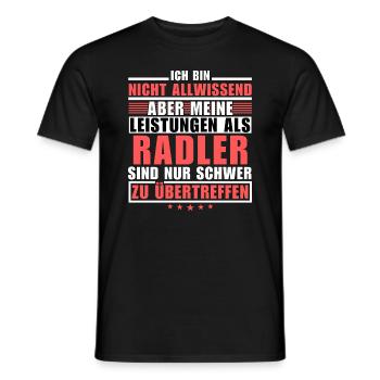 Unübertroffene Leistung als Radler - Männer T-Shirt - Schwarz - Vorne - AI Model Male 178 light (178cm)