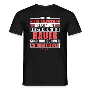 Unmatched performance as a farmer - Men's T-Shirt - black - Front - AI Model Male 178 light (178cm)