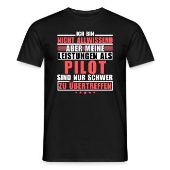 Des performances inégalées en tant que pilote - T-shirt homme - noir - Devant - AI Model Male 178 light (178cm)