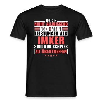 Unsurpassed performance as a beekeeper - Men's T-Shirt - black - Front - AI Model Male 178 light (178cm)