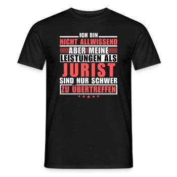 Unsurpassed performance as a lawyer - Men's T-Shirt - black - Front - AI Model Male 178 light (178cm)
