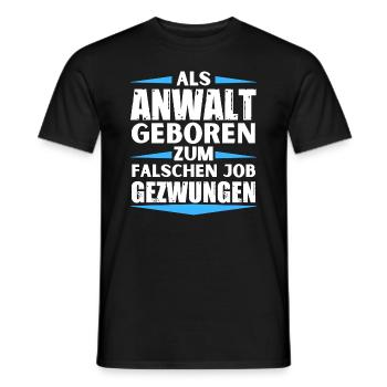 L’avocat a décroché le mauvais emploi - T-shirt homme - noir - Devant - AI Model Male 178 light (178cm)